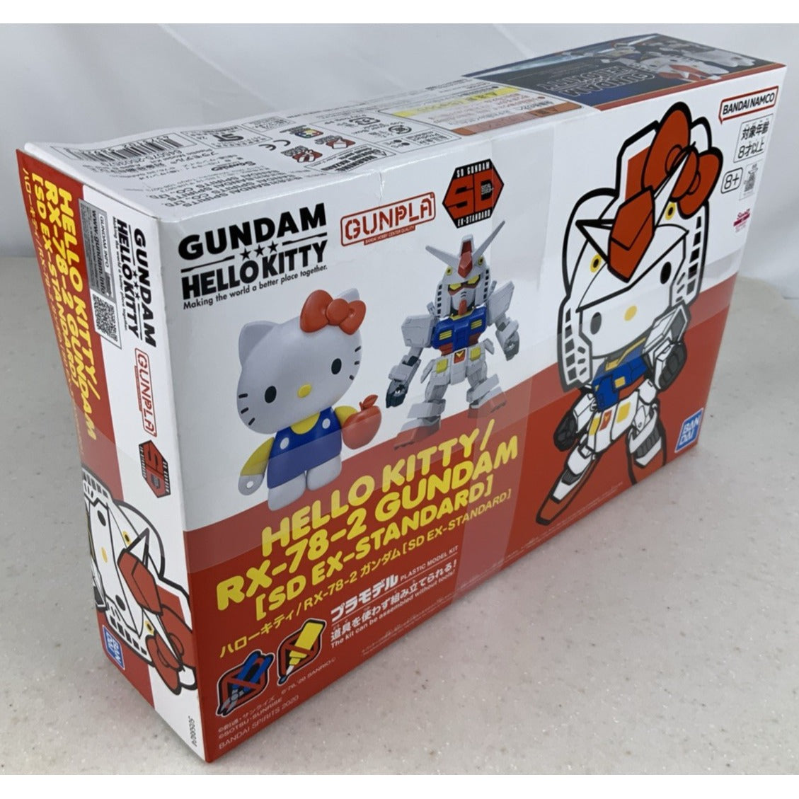 BANDAI Hello Kitty RX-78-2 Gundam SD EX Standard model kit DISTRESSED BOX