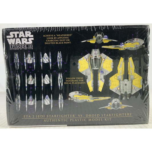AMT Eta 2 Jedi Starfighter vs Droid Revenge Sith 1:48 model kit DISTRESSED BOX