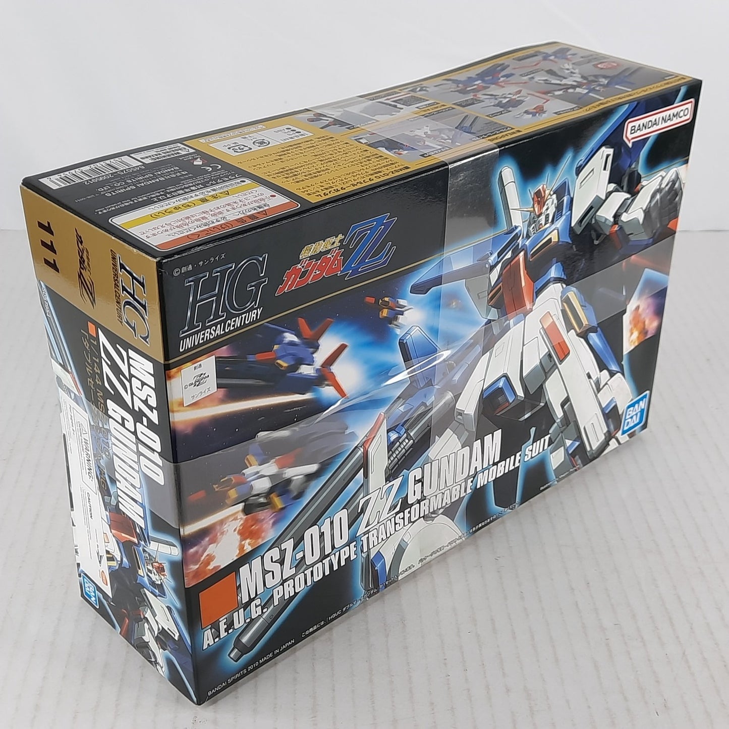 BANDAI HG MSZ-010 ZZ GUNDAM 111 HGUC 1:144 model kit DISTRESSED BOX