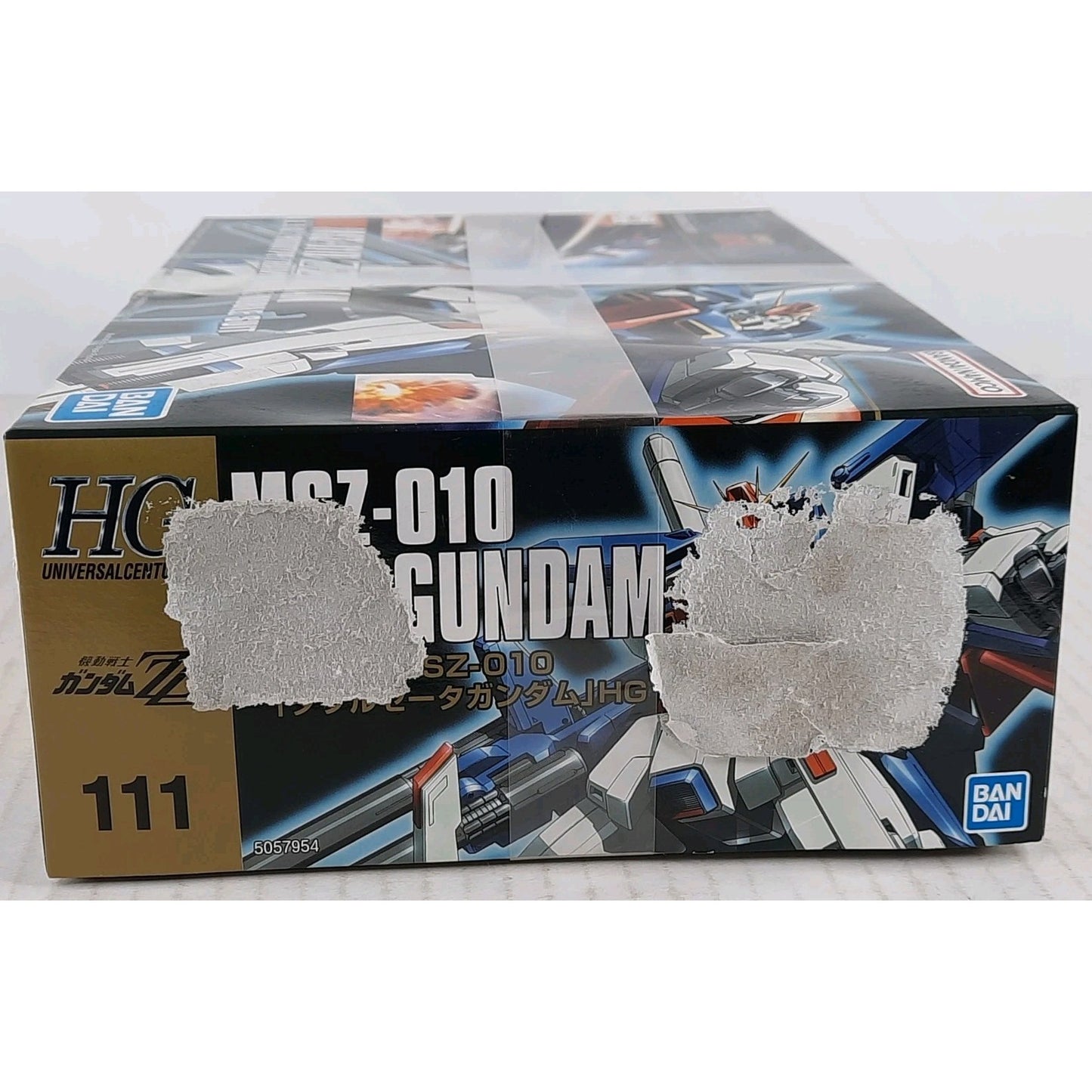 BANDAI HG MSZ-010 ZZ GUNDAM 111 HGUC 1:144 model kit DISTRESSED BOX