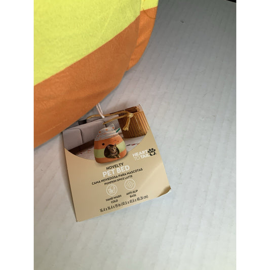 Candy Corn Plush Cat Cave Bed Nest Heart to Tail Small Dog or Cat New With Tags