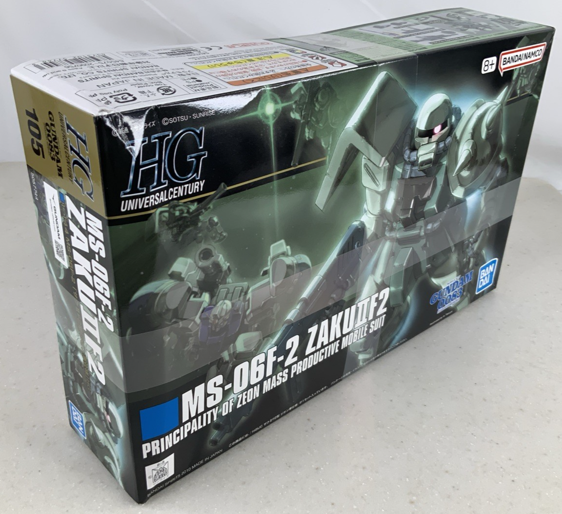 BANDAI HG MS 06F 2 Zaku II F2 Zeon Gundam 0083 105 HGUC model kit DISTRESSED BOX6