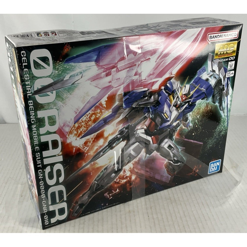 BANDAI MG 00 Raiser Gundam GN0000+GNR010 1:100 model kit DISTRESSED BOX