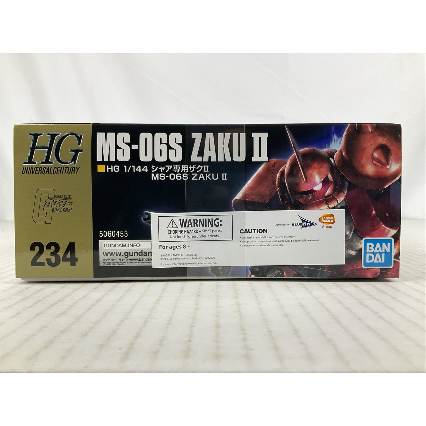 BANDAI HG MS-06S Char Aznable Zaku II 2 234 HGUC 1:144 model kit DISTRESSED BOX