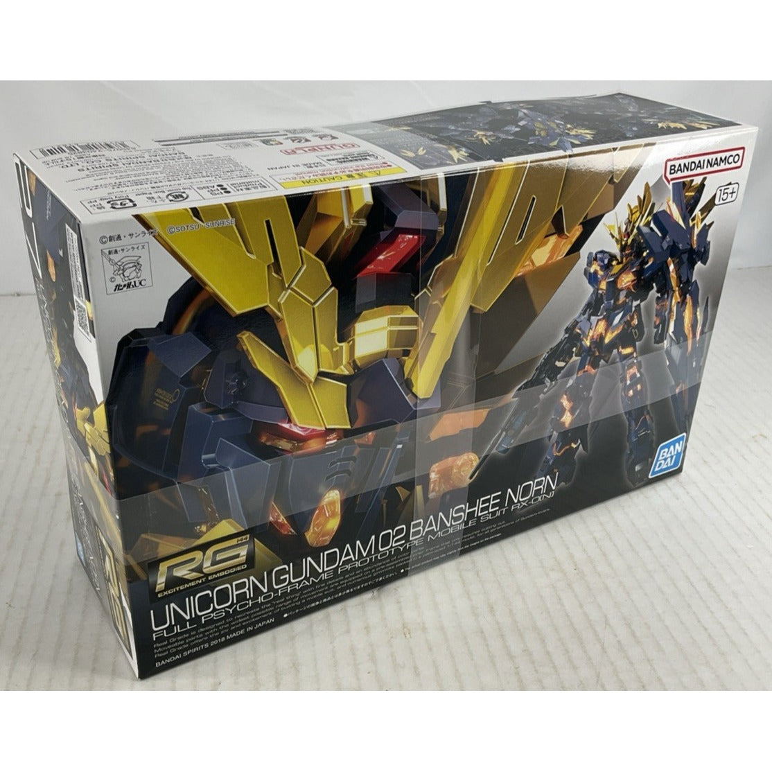 BANDAI RG Unicorn Gundam 02 Banshee Norm 27 RX-0N 1:144 model kit DISTRESSED BOX
