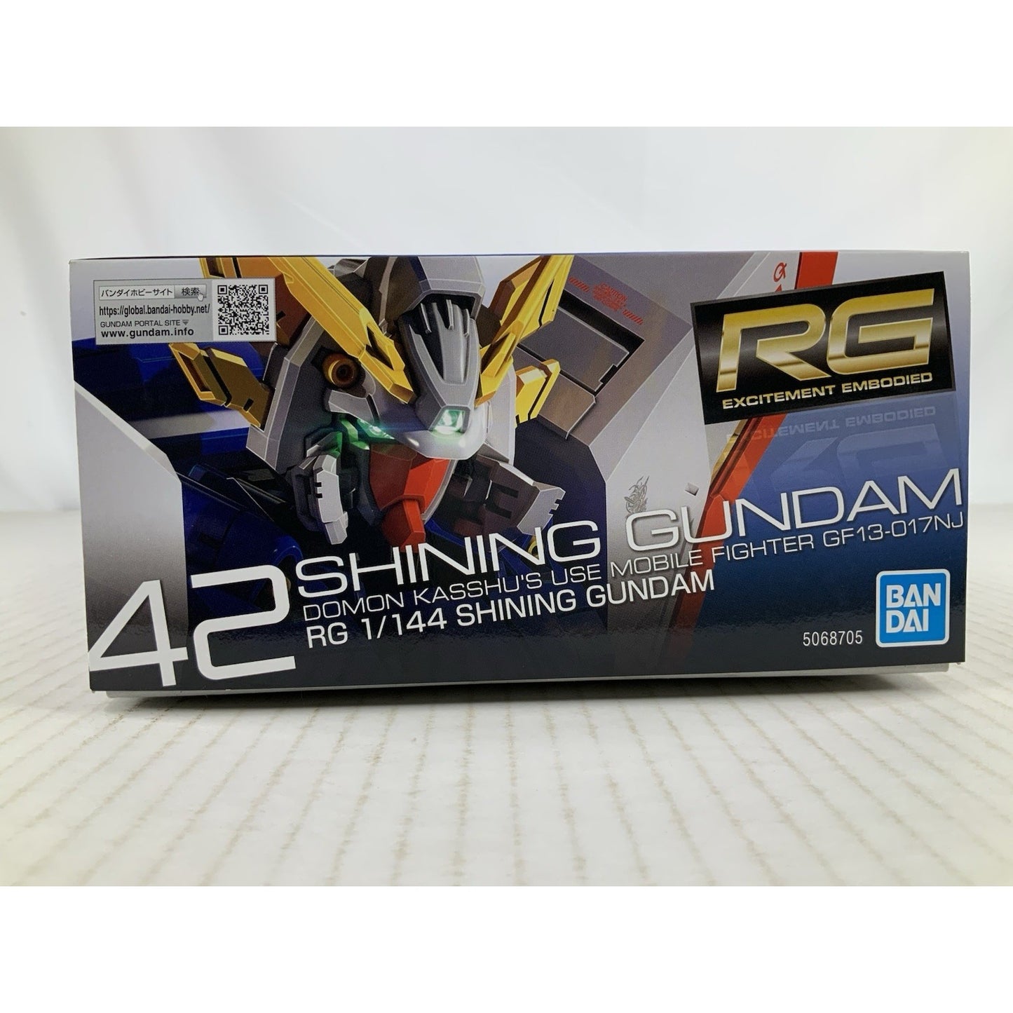 BANDAI RG Shining Gundam Domon Kasshu GF13-017NJ 1:144 model kit DISTRESSED BOX