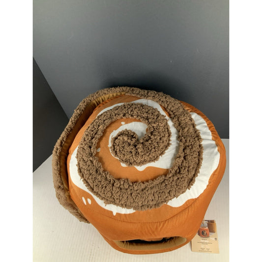 Cinnamon Bun Plush Cat Cave Bed Nest Heart to Tail Small Dog or Cat New W/Tags