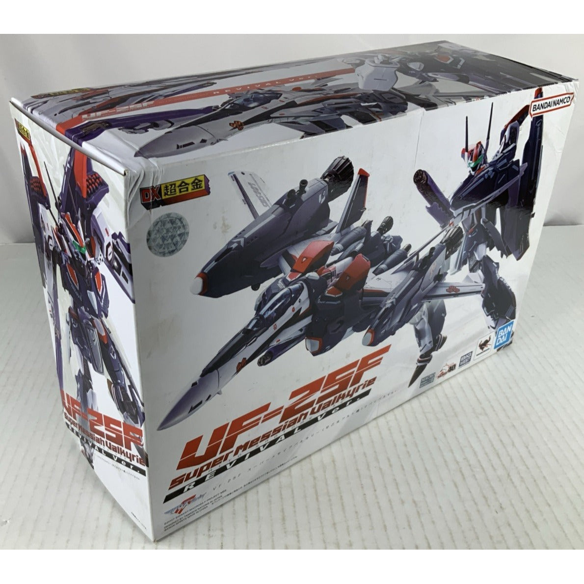 BANDAI DX Chogokin VF-25F SUPER MESSIAH VALKYRIE REVIVAL figure DISTRESSED BOX