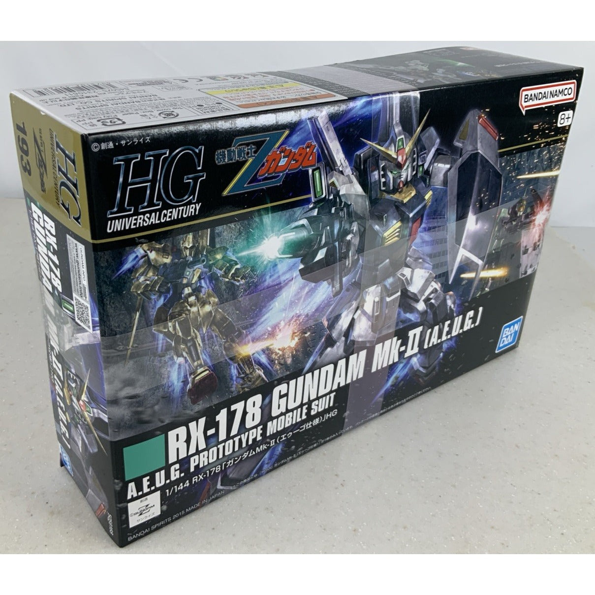 BANDAI HG RX-178 Gundam Mk-II AEUG Z HGUC 193 1:144 model kit DISTRESSED BOX
