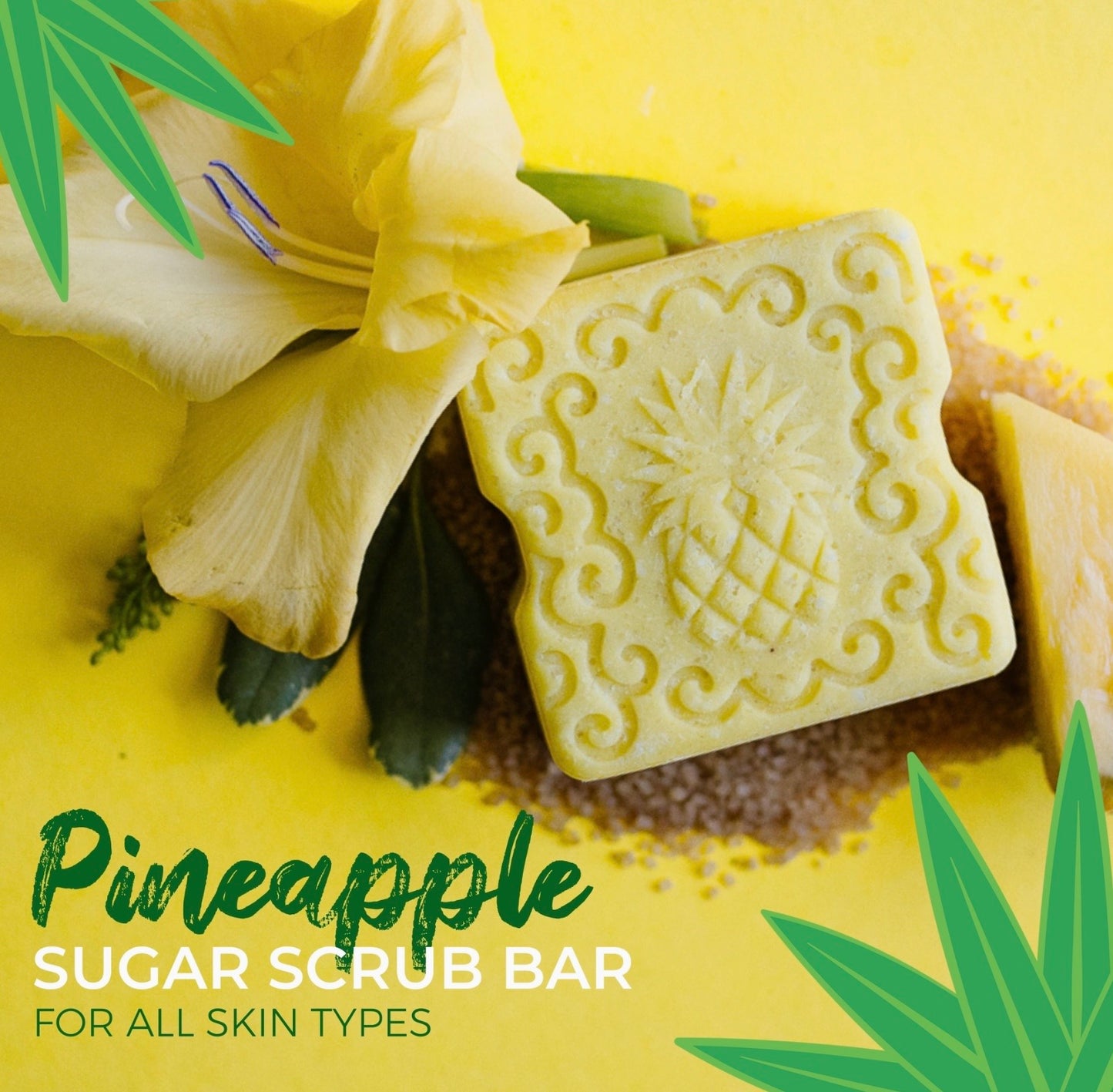 Viori Pineapple Exfoliating Sugar Scrub Bar limited edition