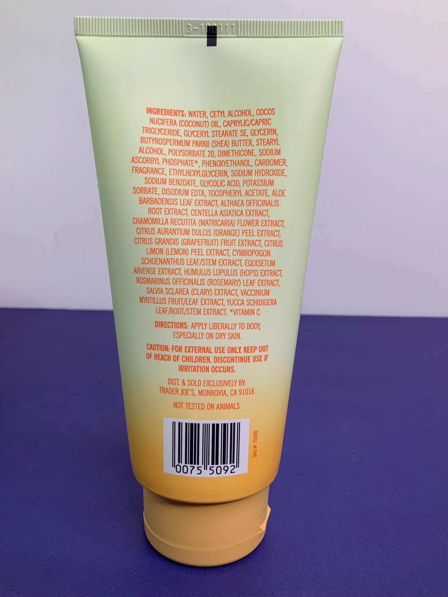 Trader Joes Vitamin C Firming Body Butter made With Glycolic Acid 8 Oz