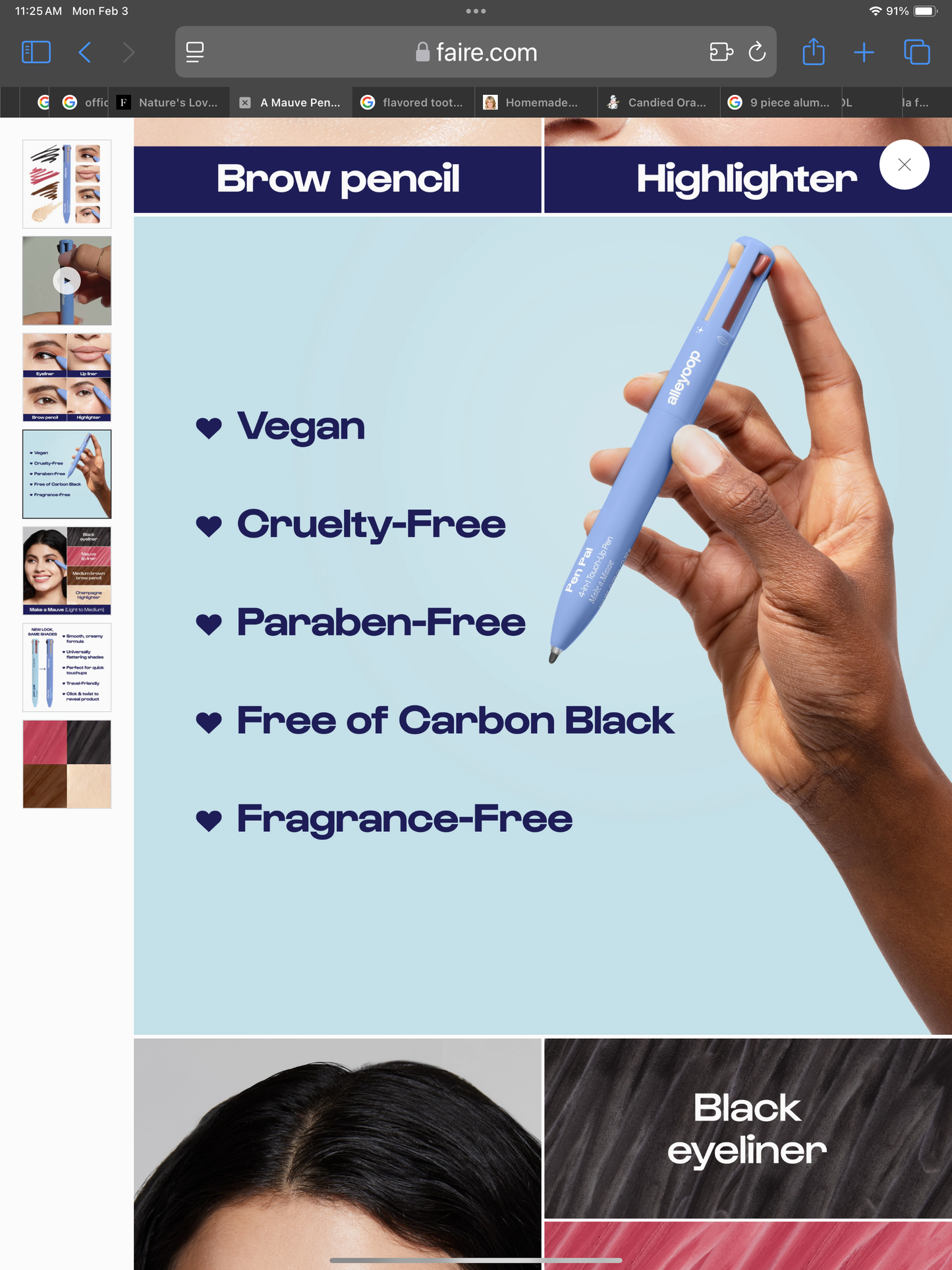 Alleyoop In A Rouge Pen Pal 4-in-1 Makeup Touch Up Pen