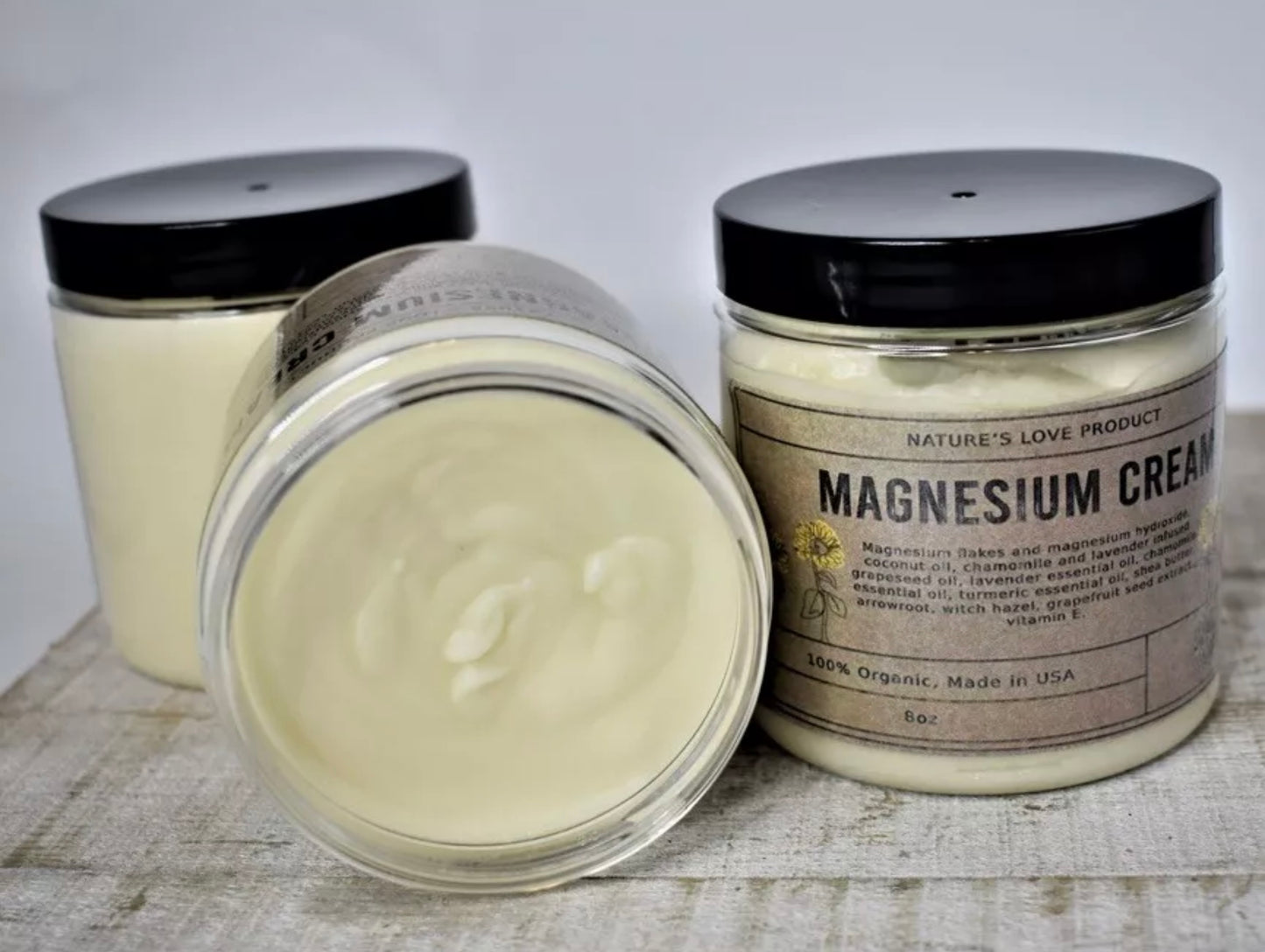 Natures Love 100% Organic Magnesium Cream 2 oz.