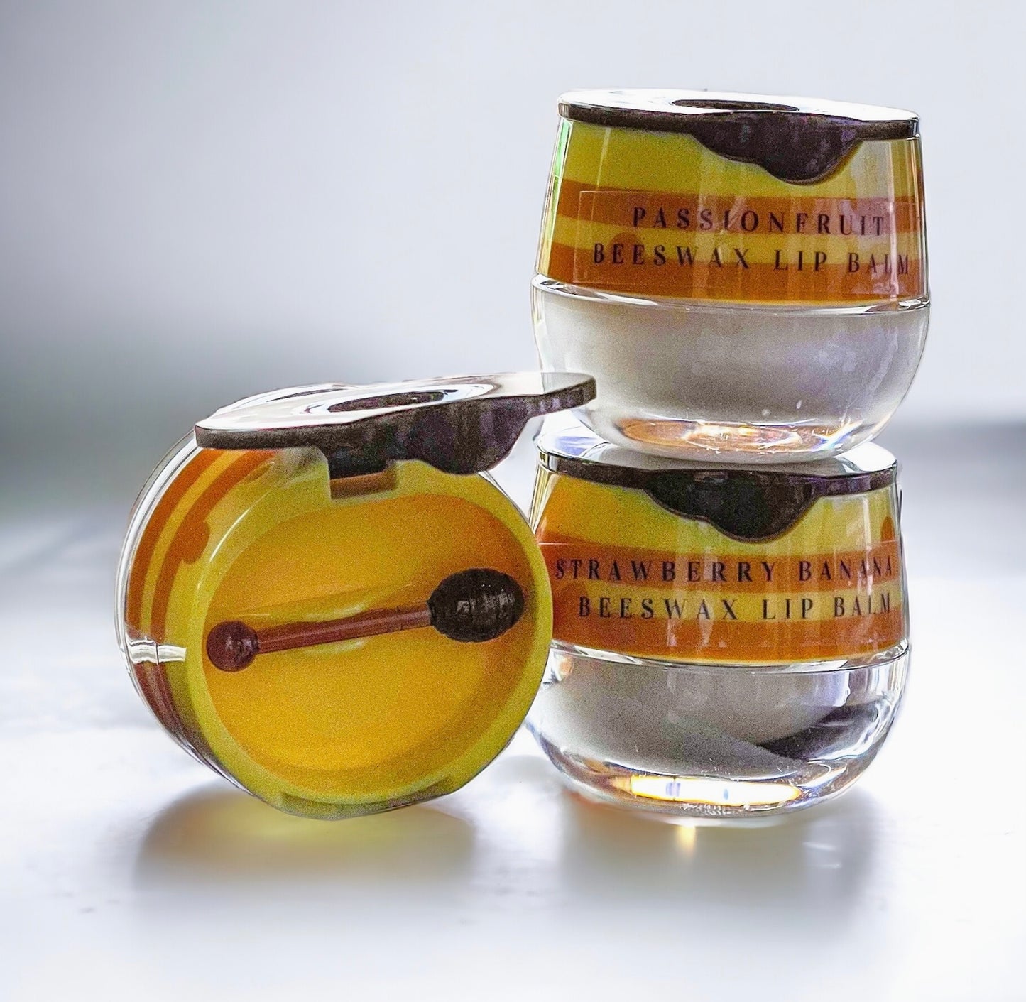 Bee-Youtiful Beauties Strawberry Honey Lip Balm Pot with Applicator .5 oz