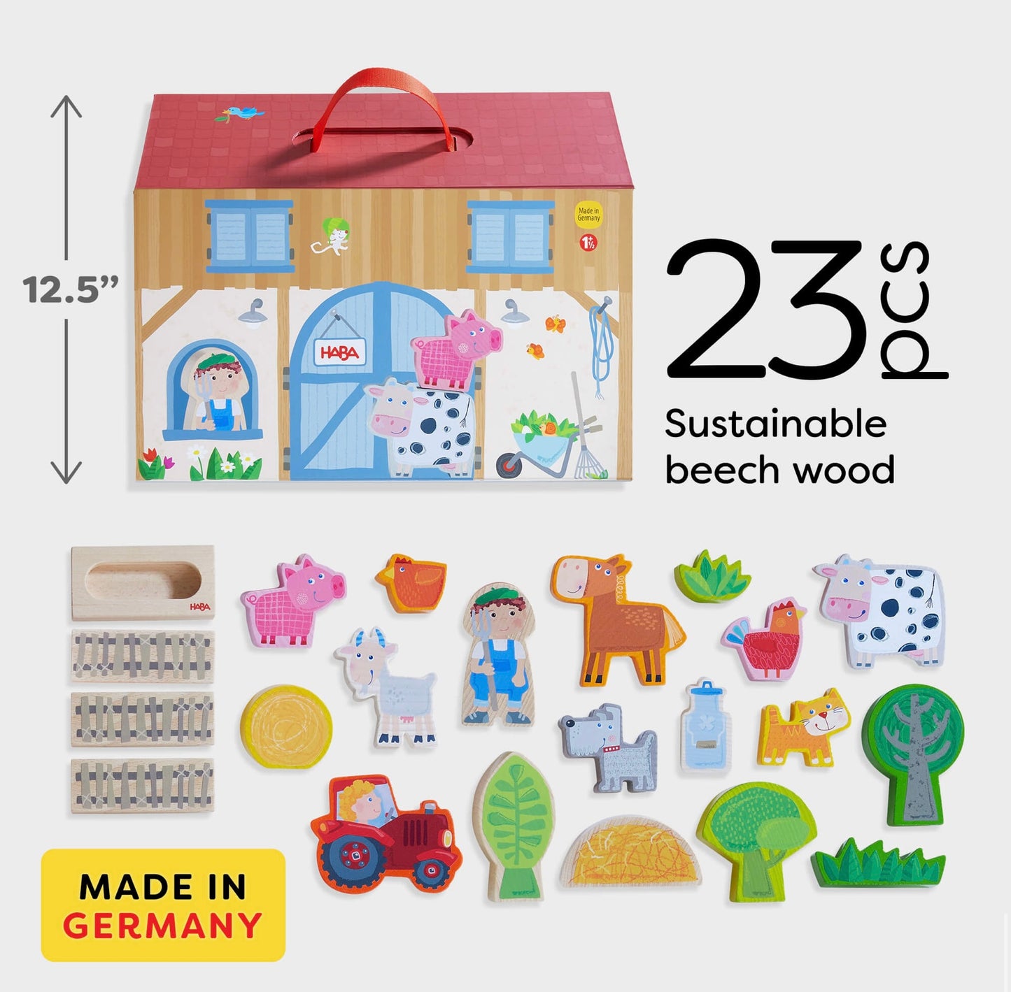 Haba Play World On The Farm - Farm-Themed Roleplay Set For Kids
