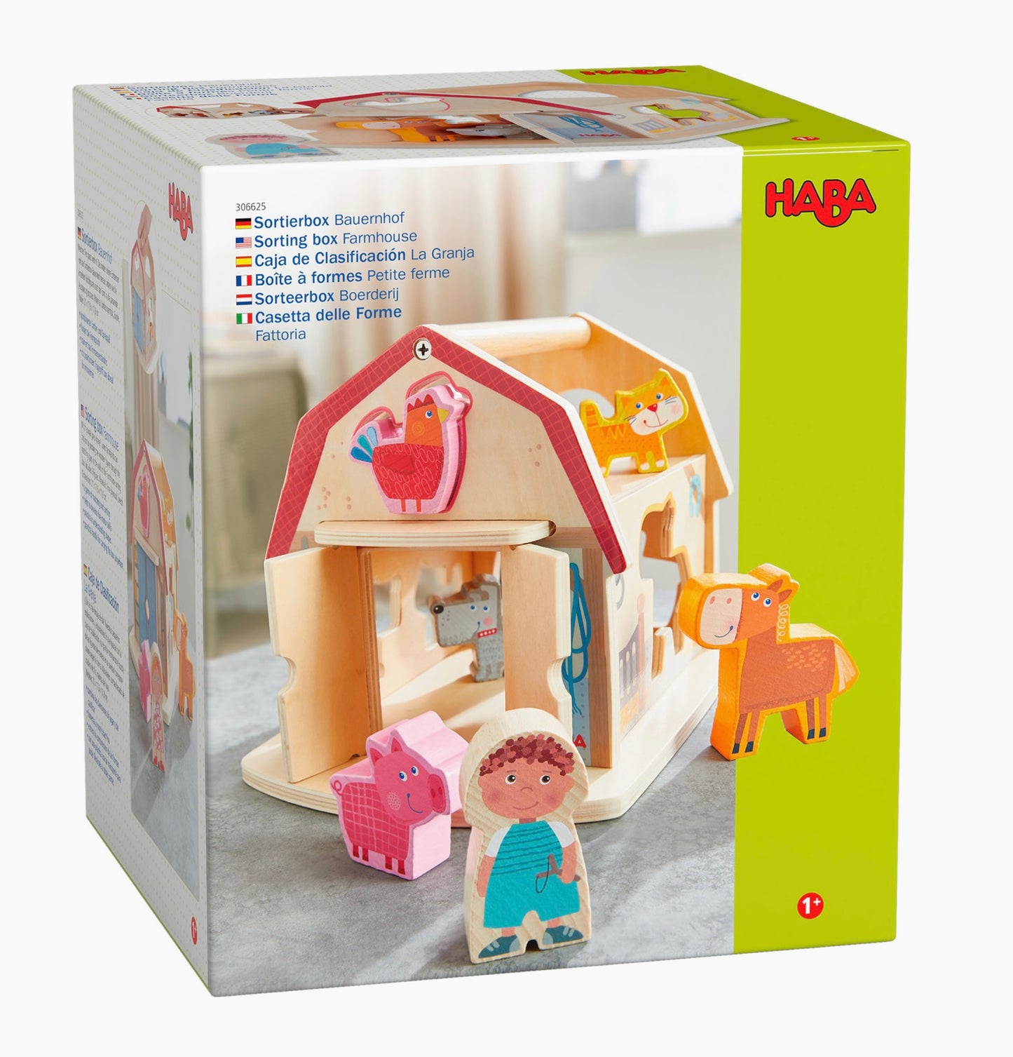 Haba Farm Sorting Box - Wooden Shape Sorter & Learning Toy