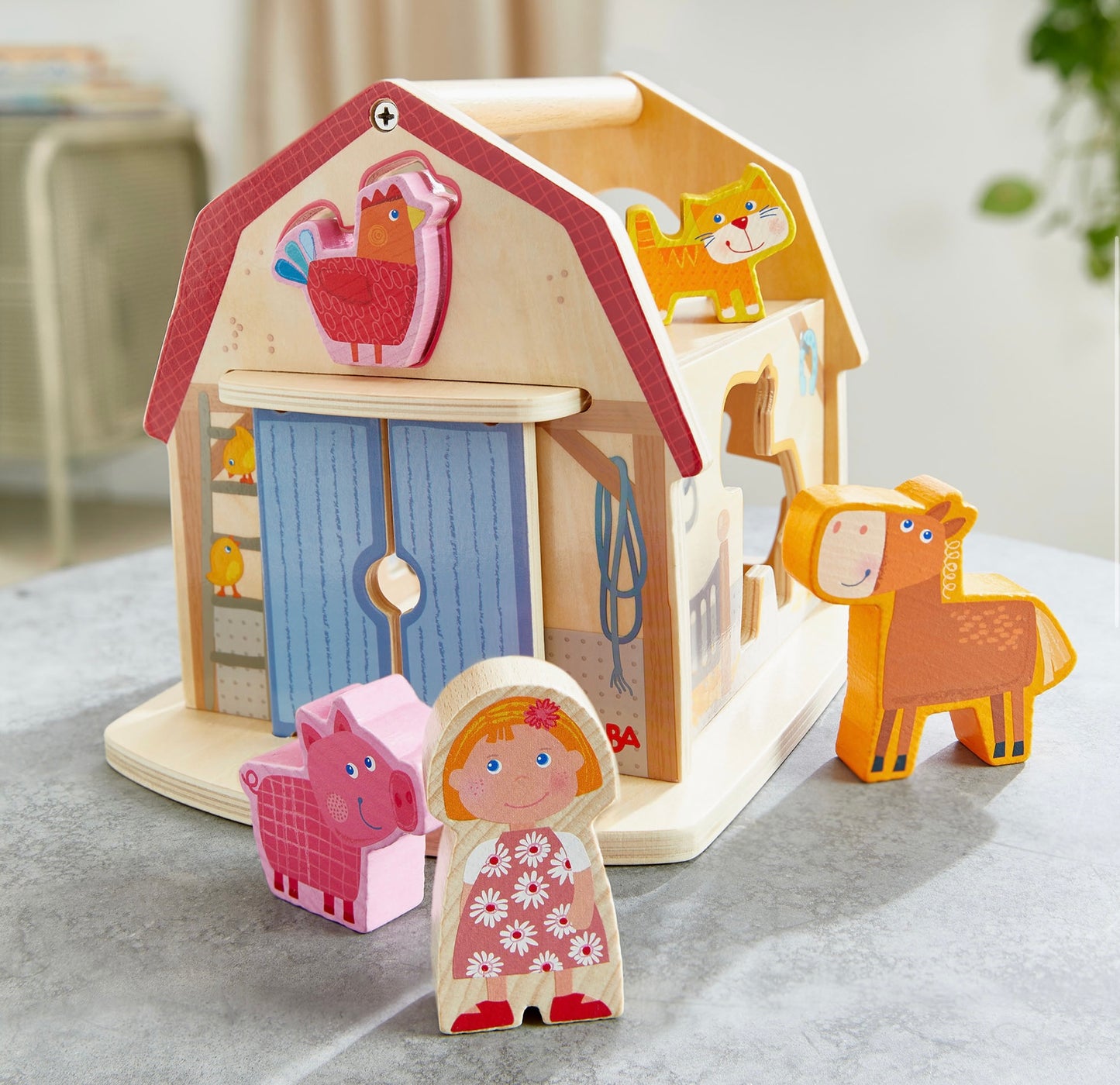 Haba Farm Sorting Box - Wooden Shape Sorter & Learning Toy