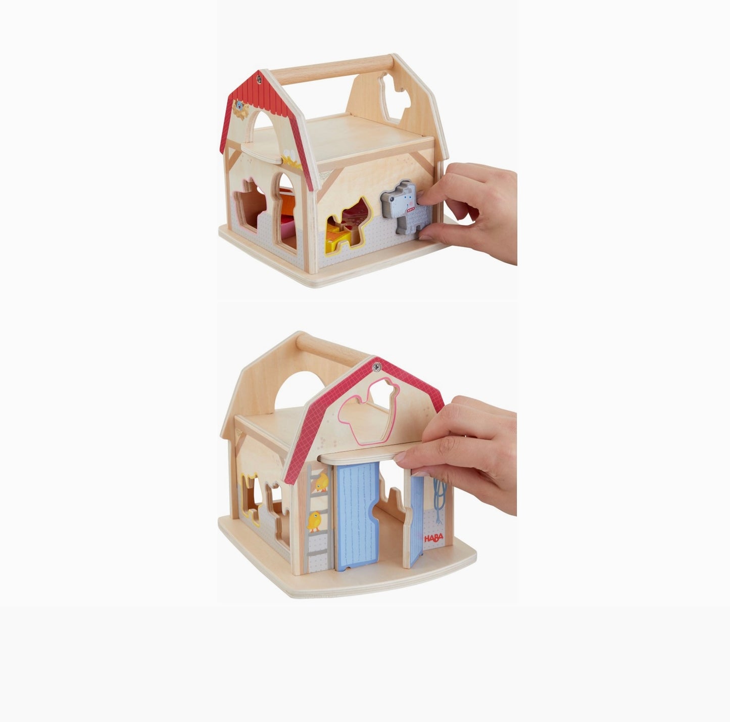 Haba Farm Sorting Box - Wooden Shape Sorter & Learning Toy