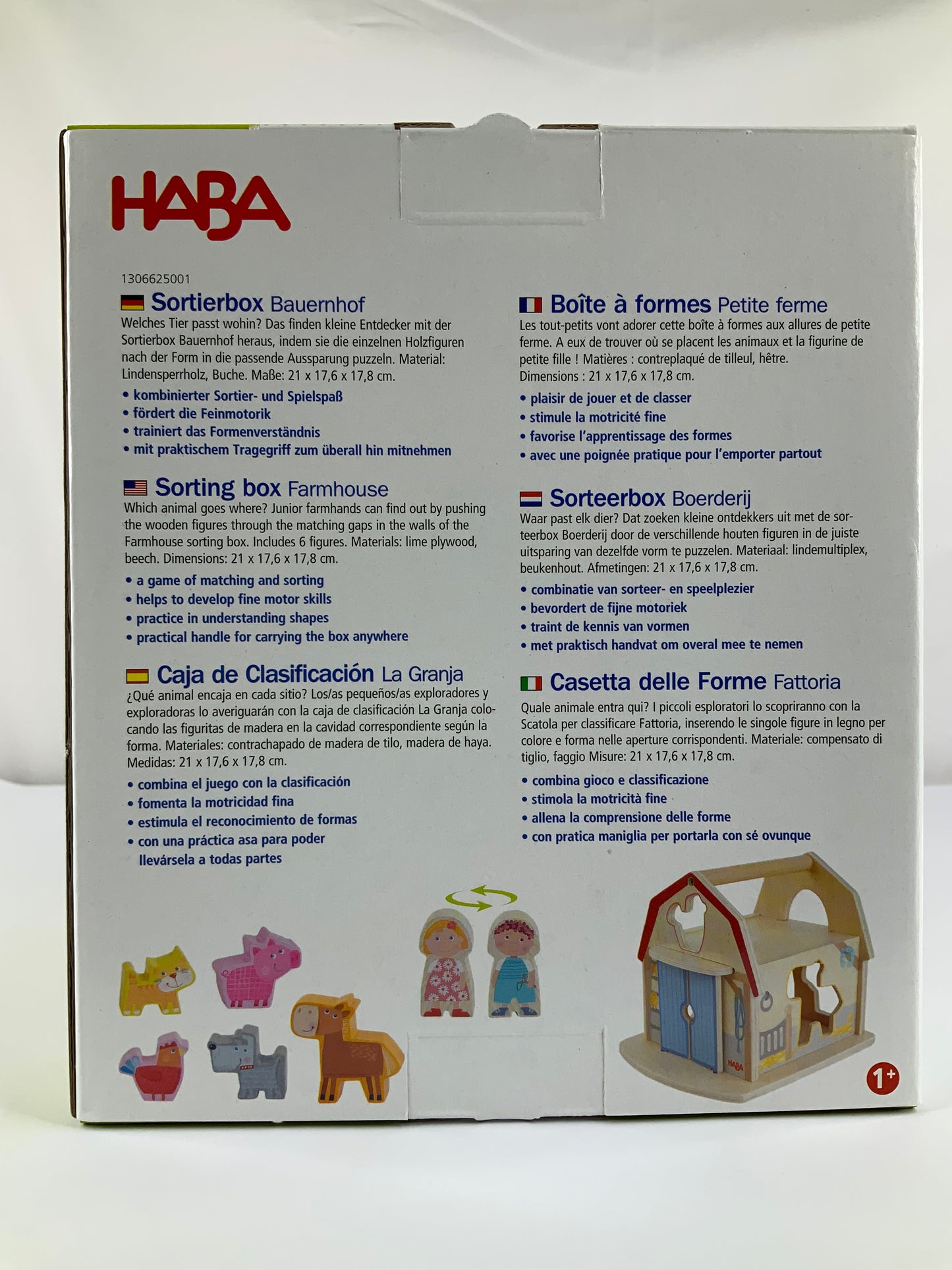 Haba Farm Sorting Box - Wooden Shape Sorter & Learning Toy