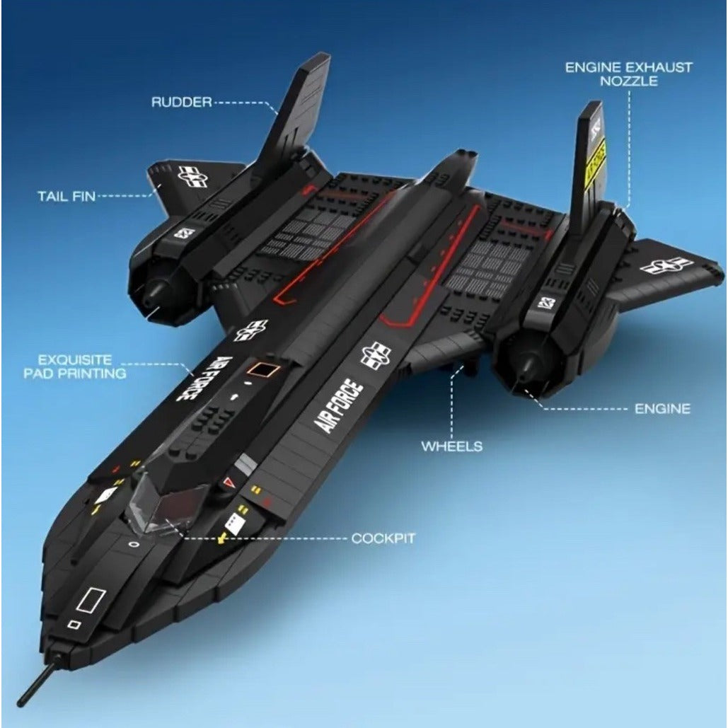SR-71 Blackbird Fighter Building Blocks Air Force Plane Bricks Compatible 1775pc