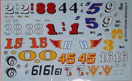 GOFER Vintage Modified Numbers Decal sheet 11015