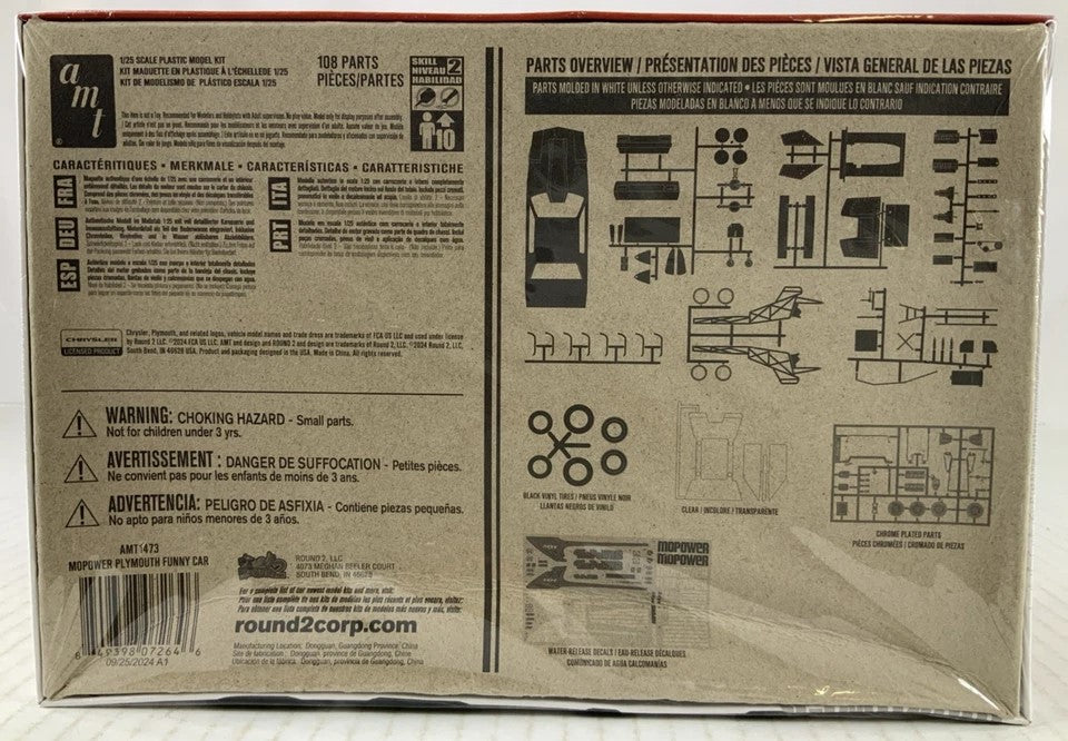 AMT MoPower Plymouth Funnycar 1:25 model kit DISTRESSED BOX