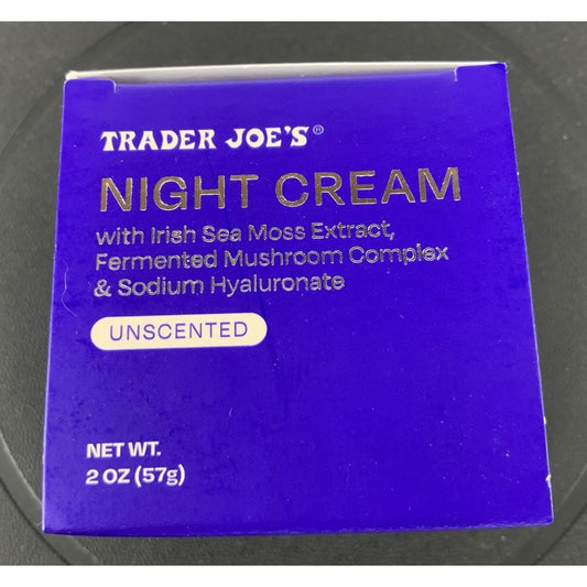 Trader Joe’s Night Cream Irish Sea Moss Extract Fermented Mushroom Complex 2 OZ