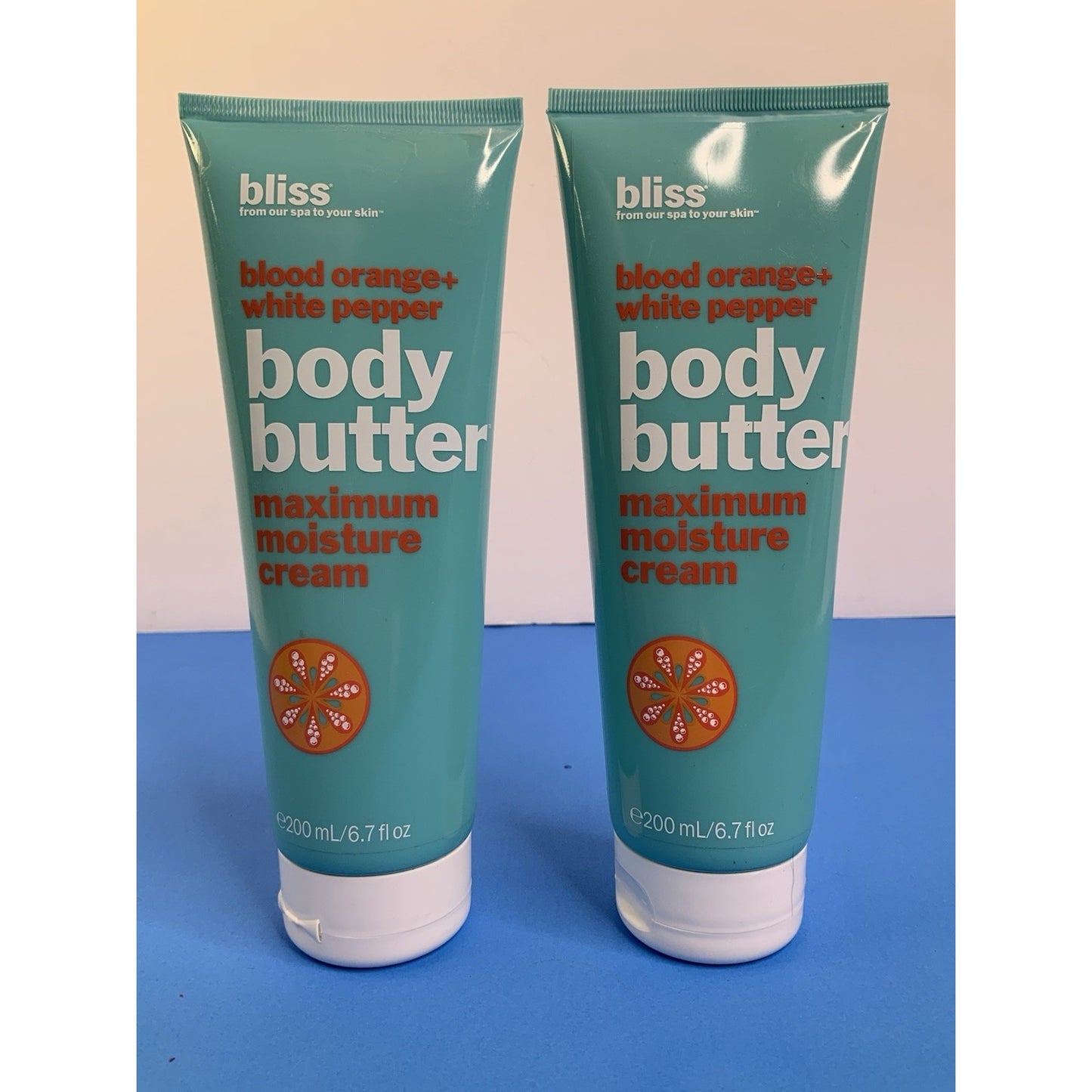 2 x BLISS Body Butter BLOOD ORANGE + WHITE PEPPER 6.7 fl oz