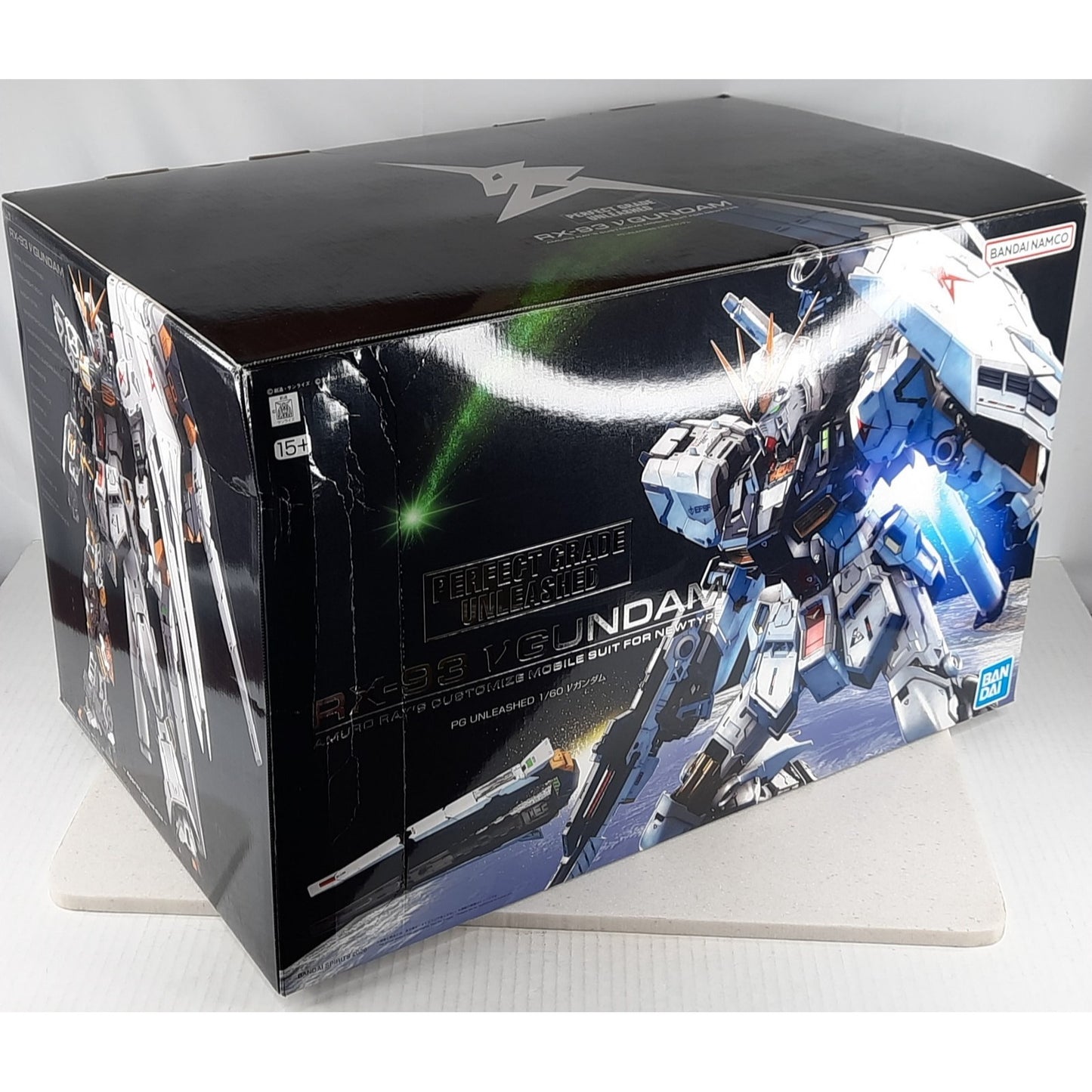 BANDAI PG RX-93 Nu v Gundam Unleashed 1:60 model kit DISTRESSED BOX