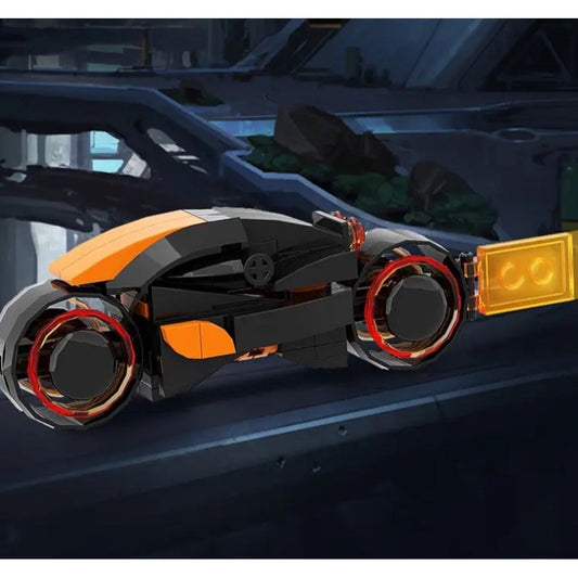 Moc Tron Building Block Model 3 lightcycles Blue Orange White Compatible Sets