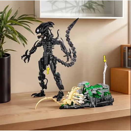 Alien xenomorph monster Venom Last Dance Building Block Set Compatible Lights Up