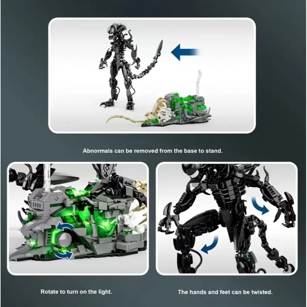 Alien xenomorph monster Venom Last Dance Building Block Set Compatible Lights Up