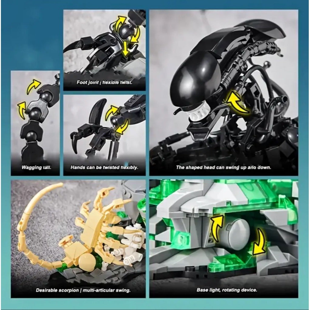 Alien xenomorph monster Venom Last Dance Building Block Set Compatible Lights Up