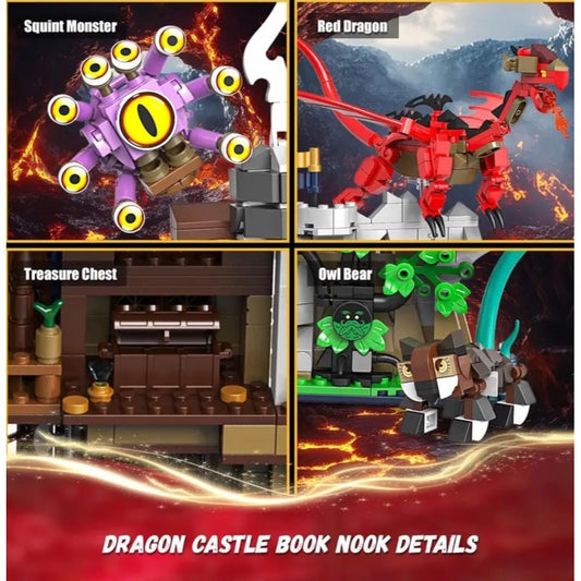 MOC Dungeons Dragons DND Building Block Set Compatible Open Book End Boxed