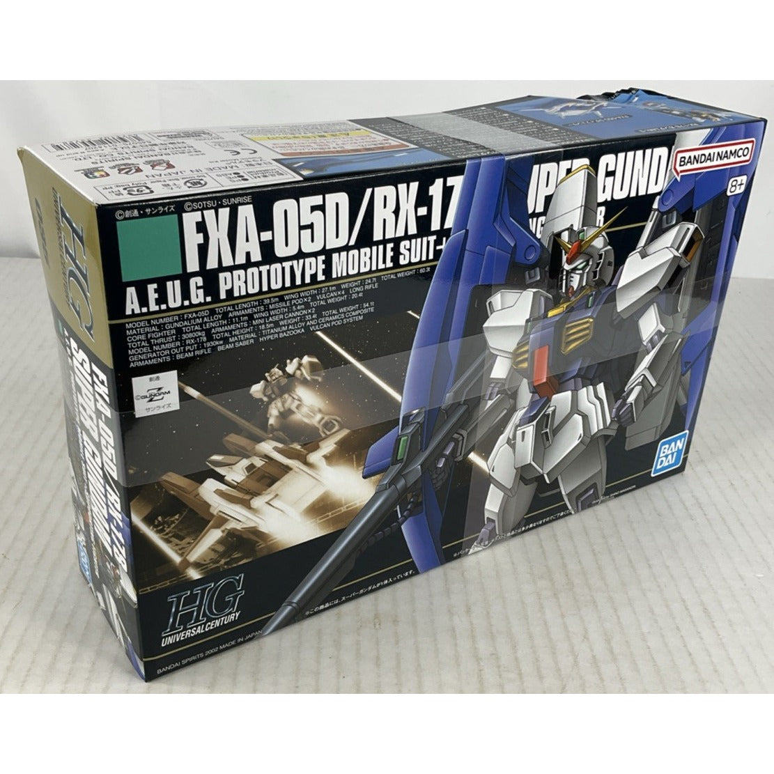 BANDAI HG FXA-05D/RX-178 Super Gundam Z 035 HGUC 1:144 model kit DISTRESSED BOX