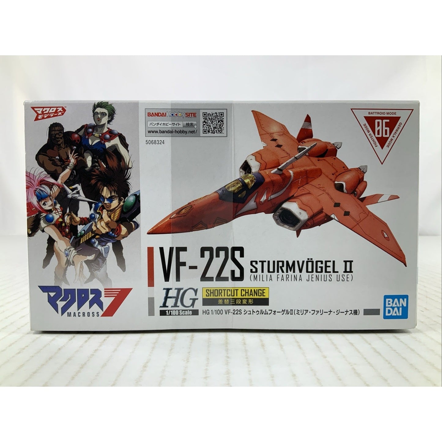 BANDAI HG VF-22S Sturmvogel II Milia Farina macross model kit DISTRESSED BOX