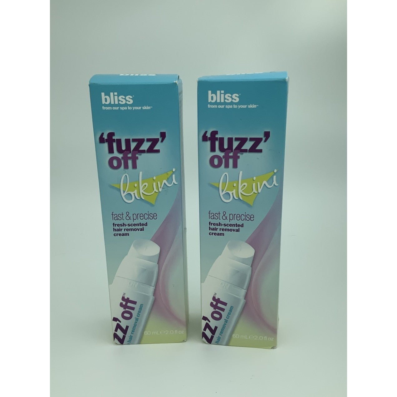 Bliss 'Fuzz' Off Foam Bikini Fresh Scented Body Hair Removal Spray 2oz x 2 Pk