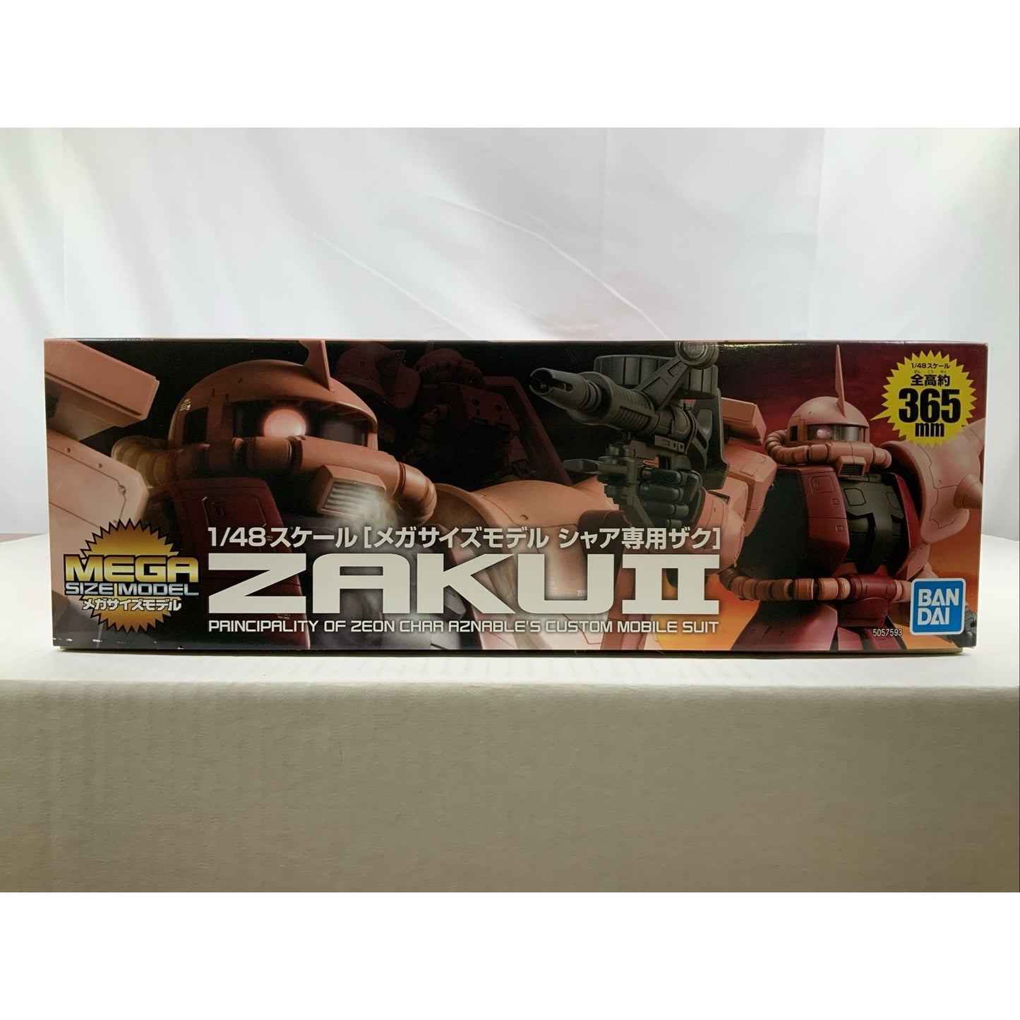 BANDAI MS Char's Zaku II Mega Size MS-06S 365mm 1:48 model kit DISTRESSED BOX
