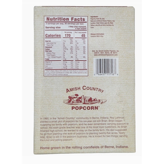 Amish Country Popcorn 10PK Microwave Cheddar Cheese Ladyfinger Popcorn