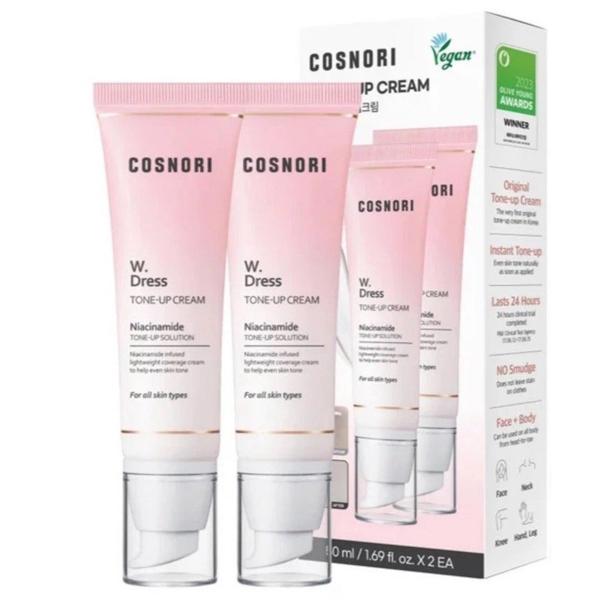 Cosnori Niacinimide Tone Up Cream K Beauty Brightening Tone Up Cream Boxed 2 Pack Sealed