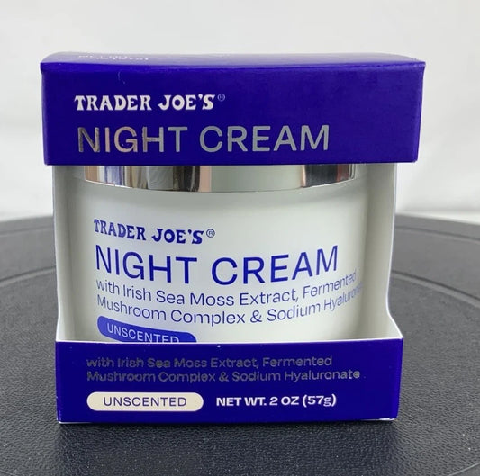 Trader Joe’s Night Cream Irish Sea Moss Extract Fermented Mushroom Complex 2 oz