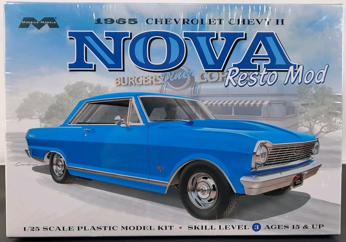 MOEBIUS 1965 Chevy II Nova Resto Mod Coupe 65 chevrolet 1:25 model kit 2323