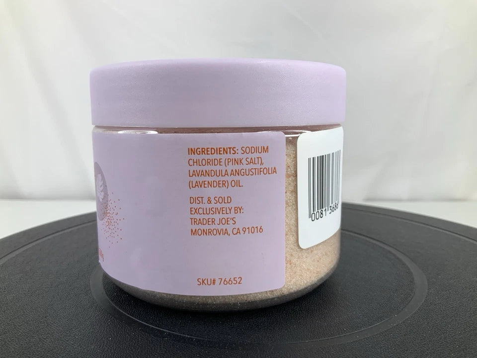 Trader Joe's Bath Salt with Pink Salt & Relaxing Lavender Oil 17.6 OZ