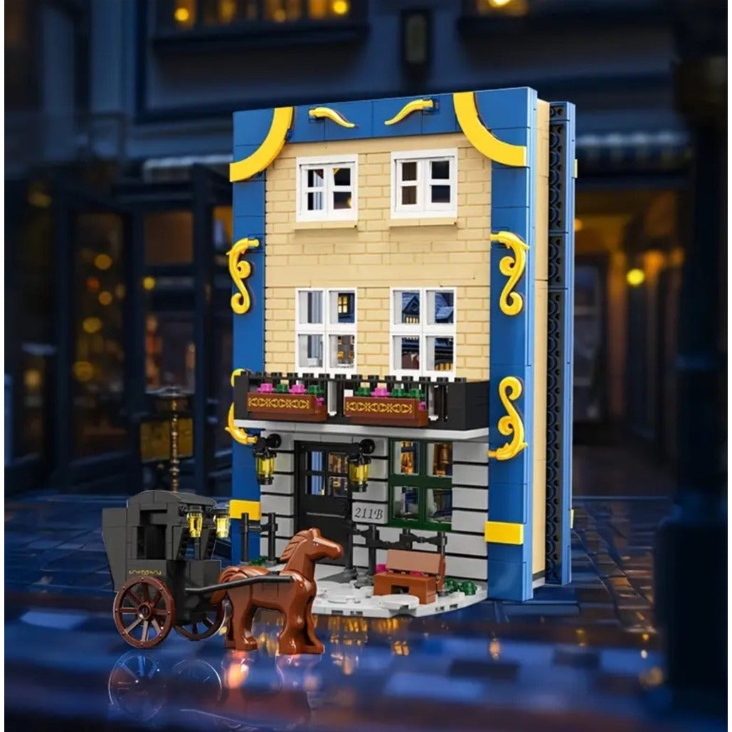 Sherlock Holmes Building Block Book Set Baker Street London Compatible Brick Set