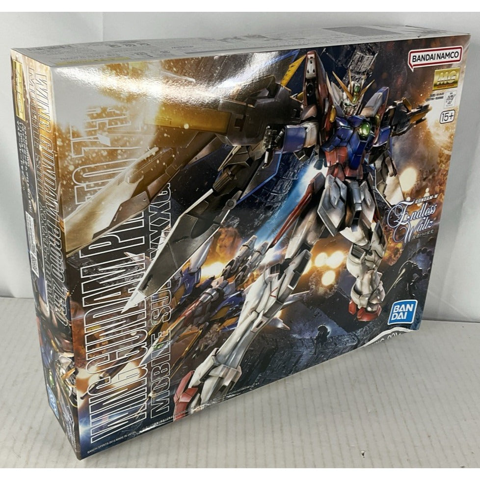 BANDAI MG Wing Gundam Proto Zero XXXG-00W0 EW 1:100 model kit DISTRESSED BOX