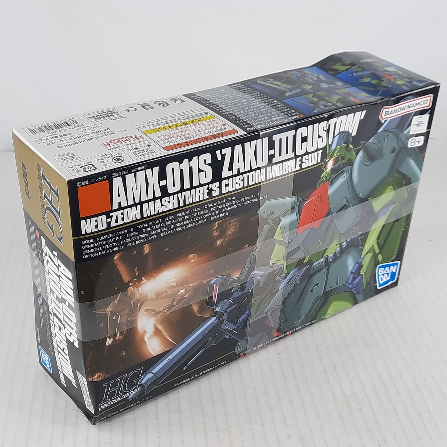 BANDAI AMX-011S ZAKU III custom Mashymre 003 1:144 model kit DISTRESSED BOX