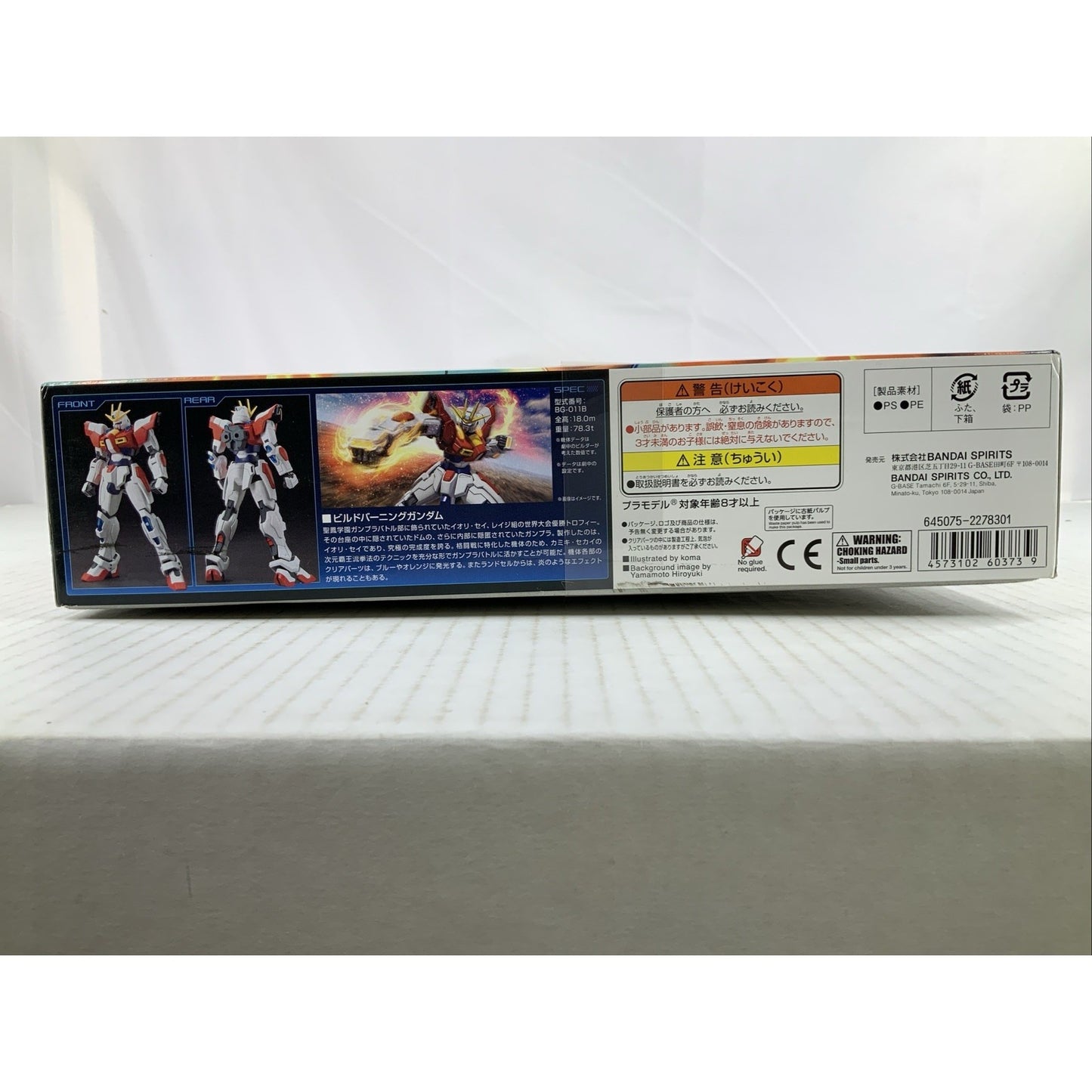 BANDAI HG Build Burning Gundam Sekai Kamiki Fighter model kit DISTRESSED BOX