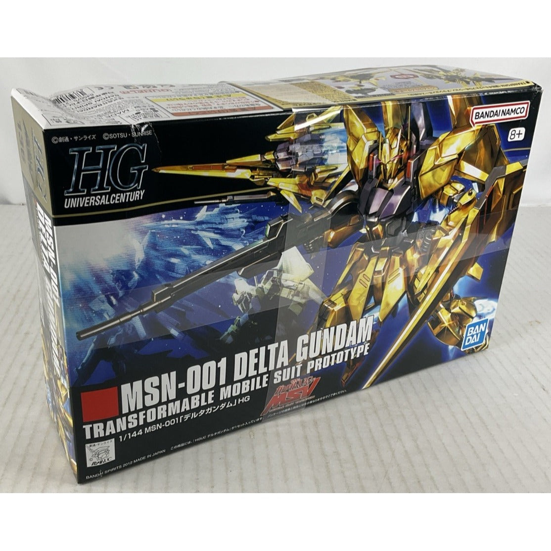 BANDAI HG MSN-001 Delta Gundam 136 HGUC MSV 1:144 model kit DISTRESSED BOX