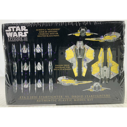AMT Eta 2 Jedi Starfighter vs Droid Revenge Sith 1:48 model kit DISTRESSED BOX