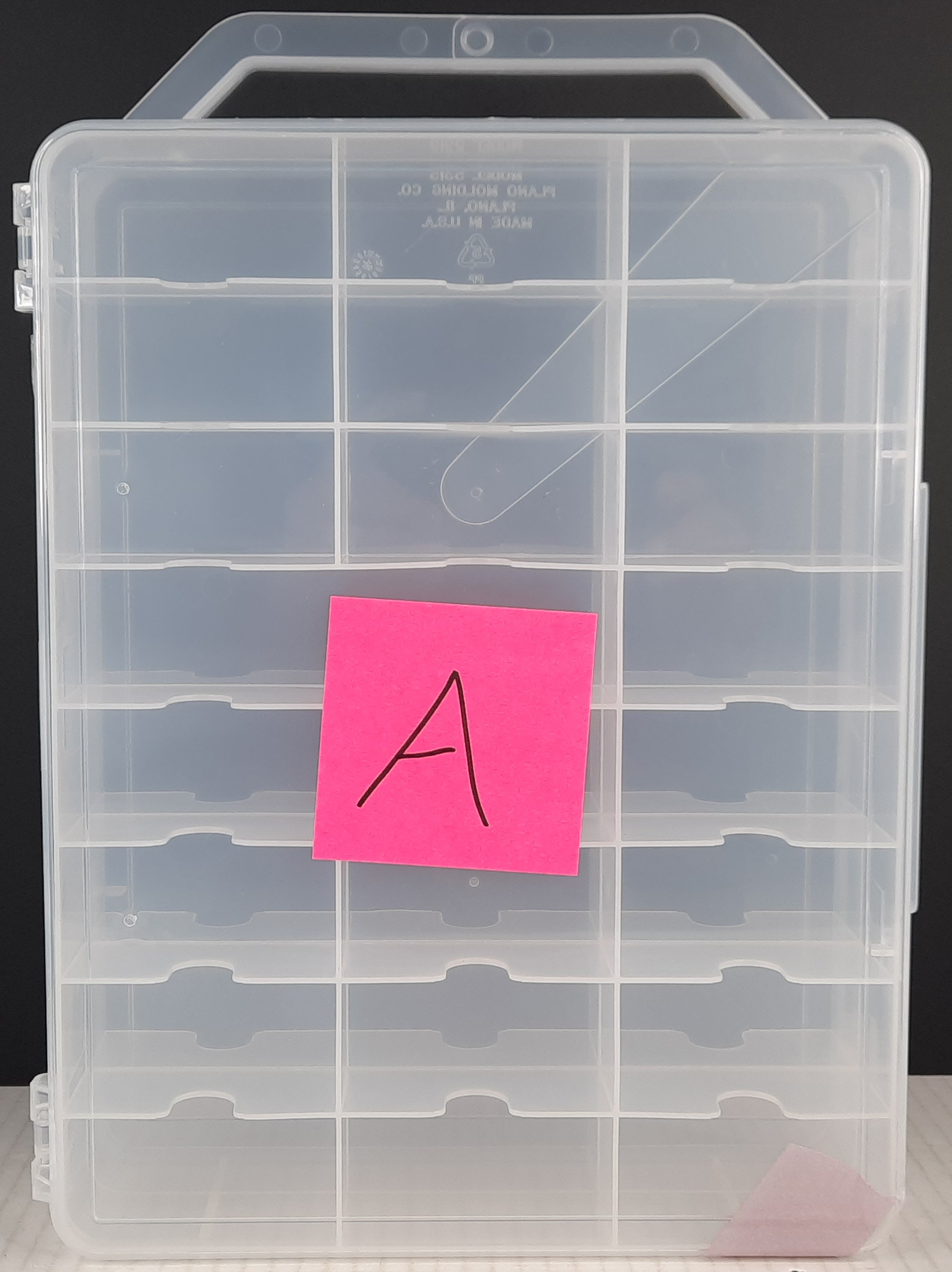 Clear Math Box Clear Carry case fit 48 cars lots of Hot Wheels Matchbox diecast jamme ...